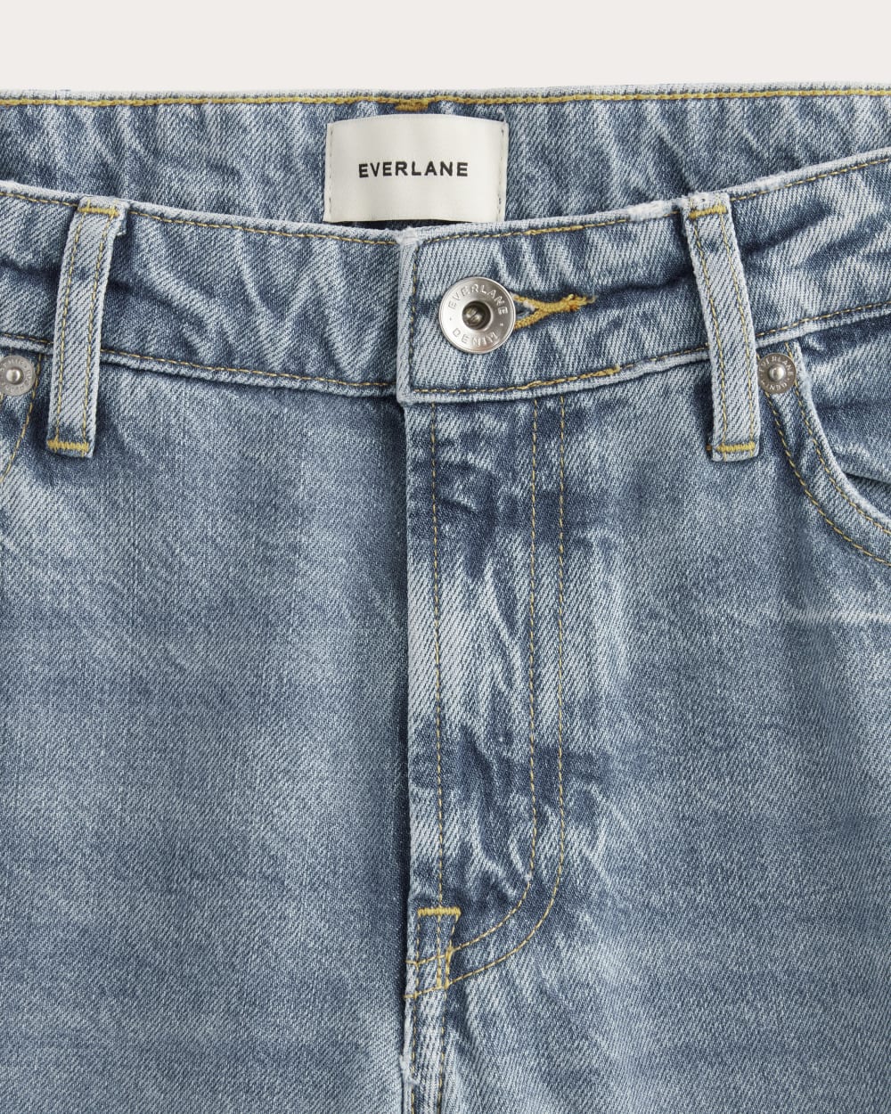 The Low-Key Jean in Light Indigo — detail view