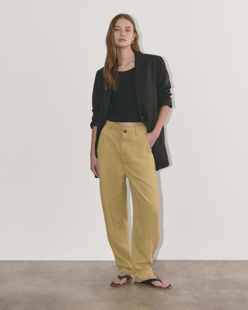The Chino in Buttersoft in Classic Khaki — front view