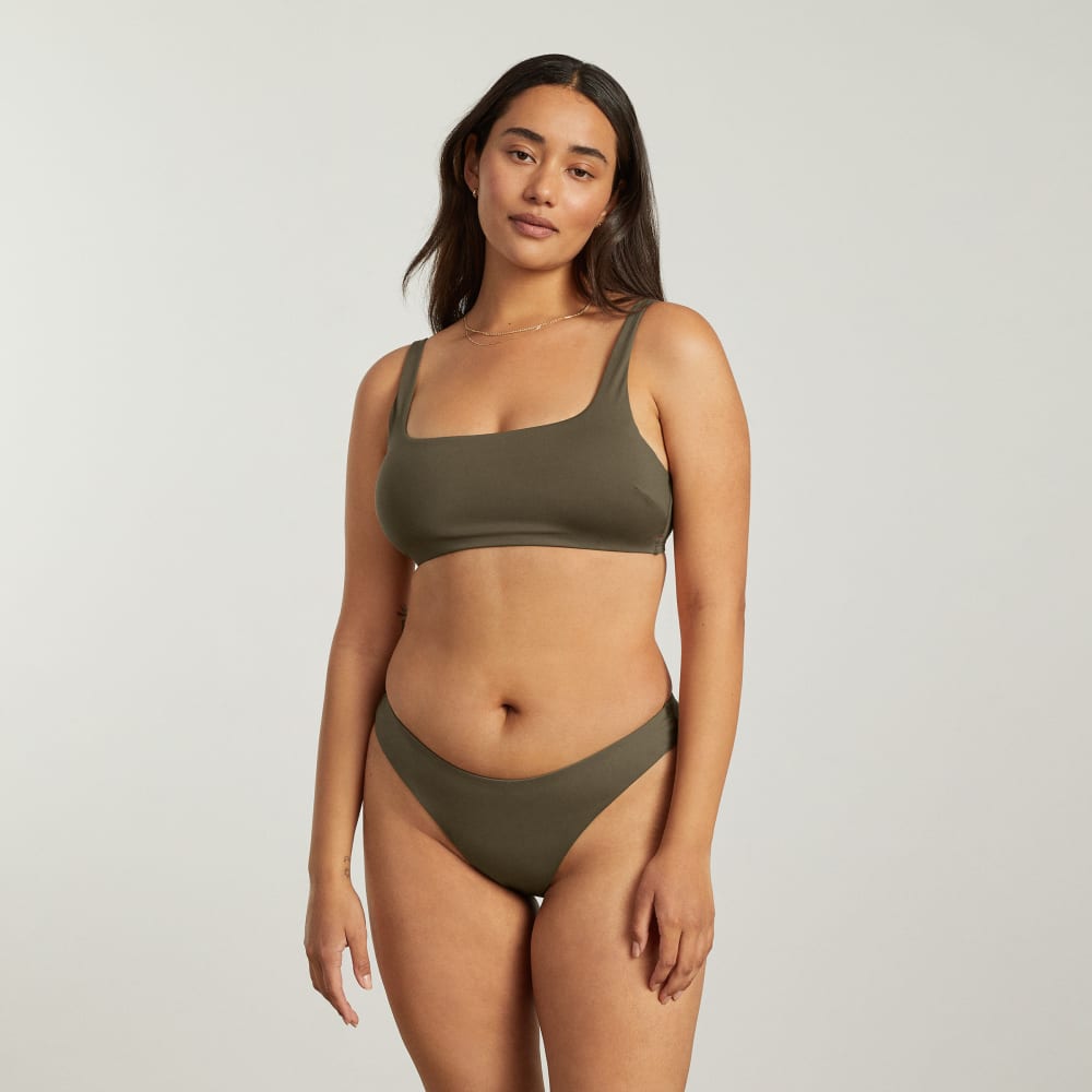The Thigh-High Bikini Bottom in Beech — detail view