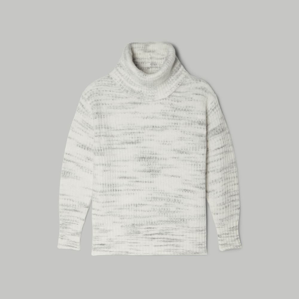 The Alpaca Oversized Turtleneck in Light Grey Heather — alternate view