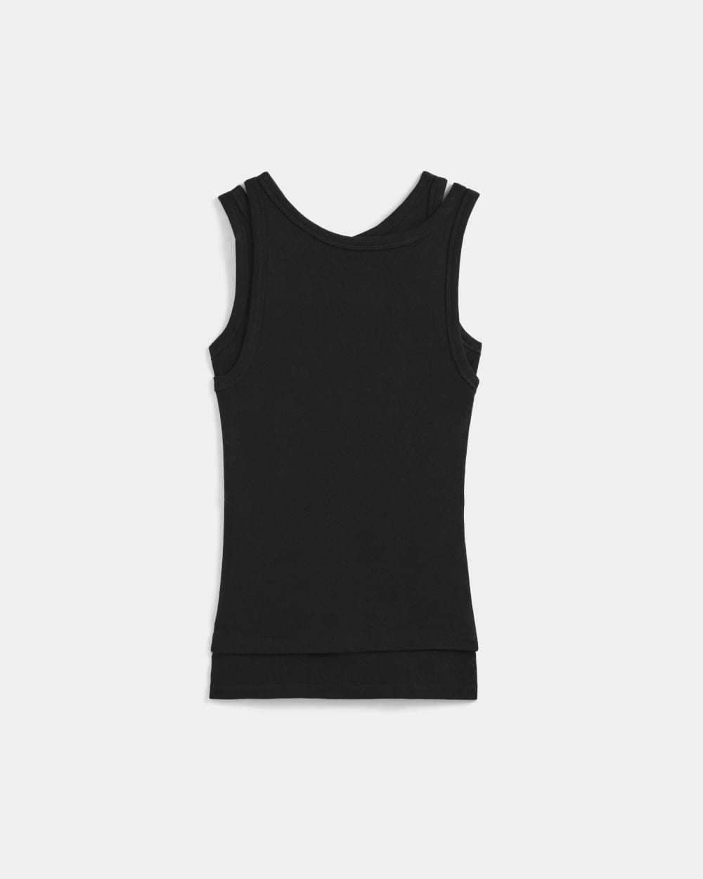 Tissue Layered Tank in Black — alternate view