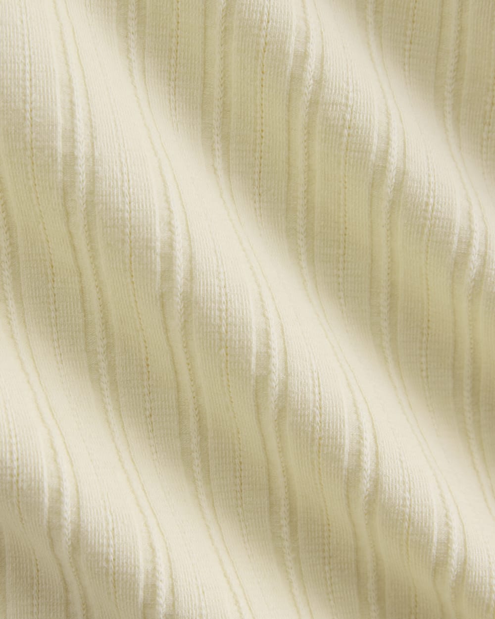 Cropped Crew in Pointelle in Lemon Icing — detail view
