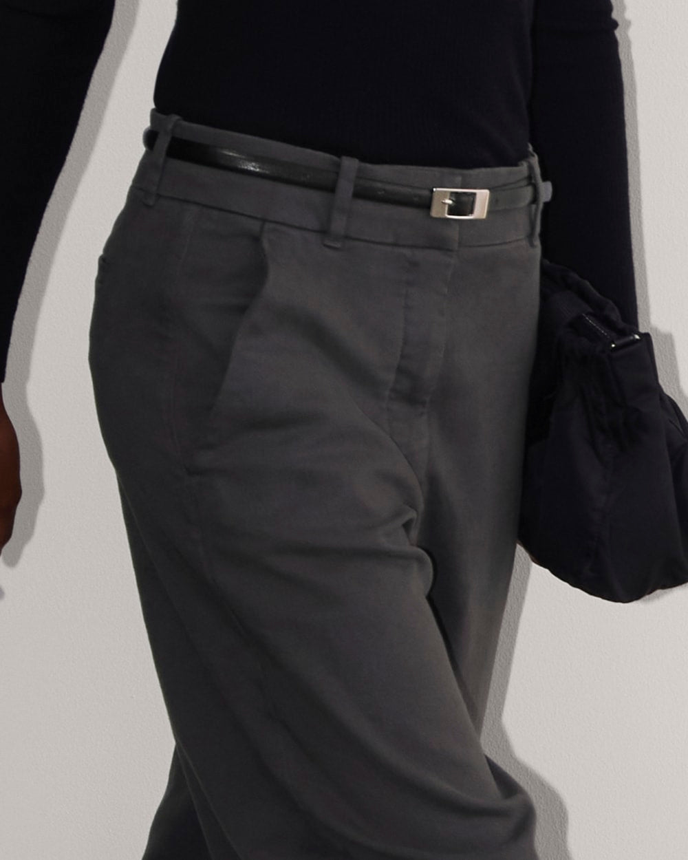 The Phoebe Trouser in Graphite — detail view