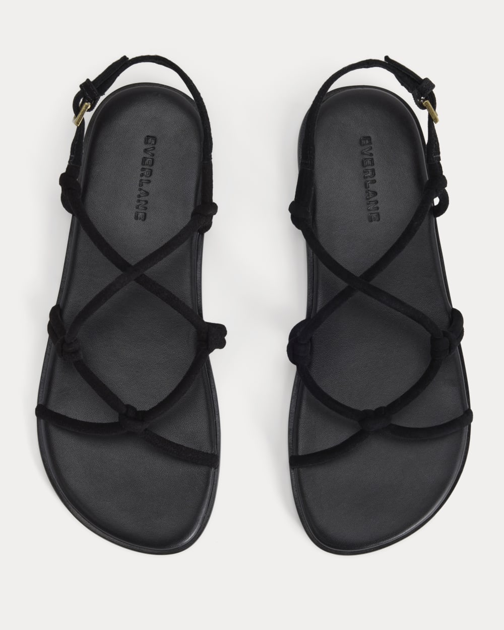 Suede Travel Sandal in Black Suede — alternate view