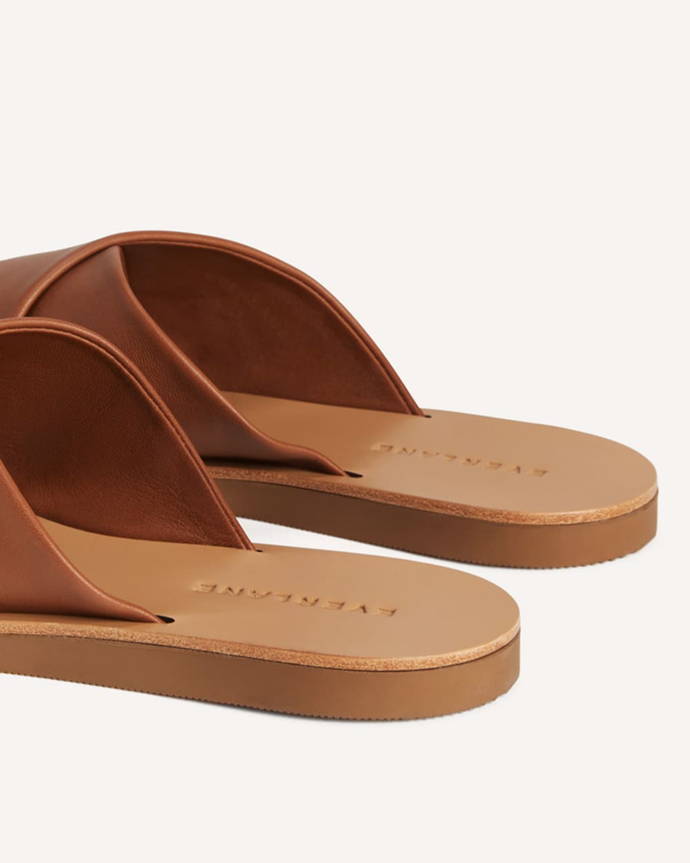 The Day Crossover Sandal in Sienna Brown — detail view