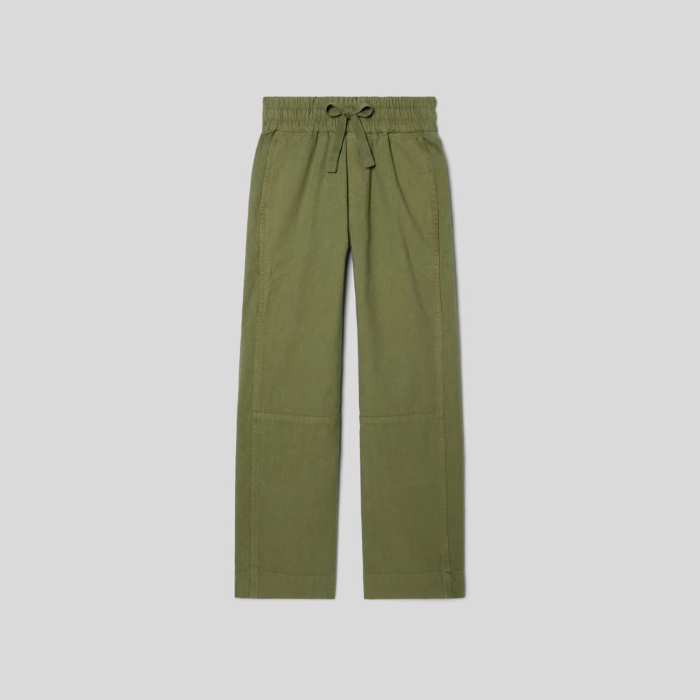 The Canvas Organic Cotton Pull-On Pant in Forest Green — alternate view
