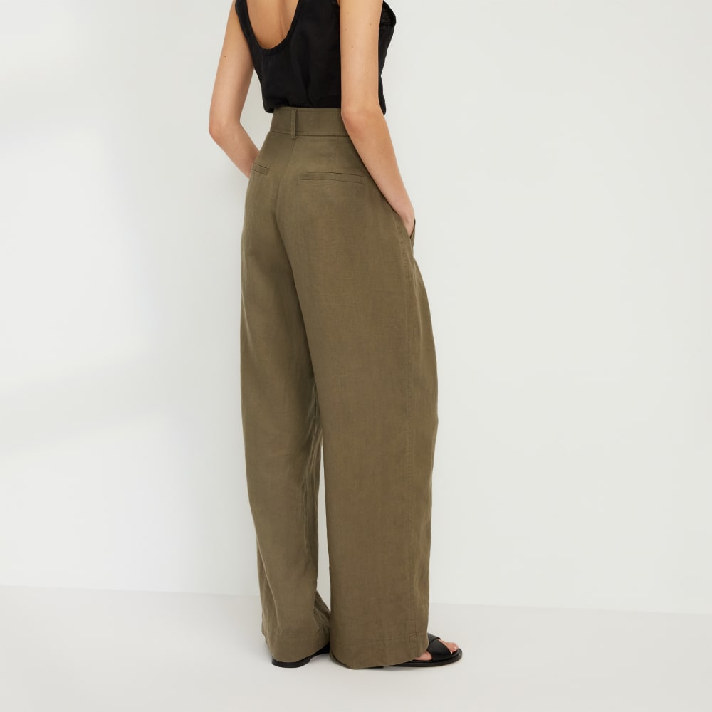 The Linen Way-High® Drape Pant in Kalamata — detail view