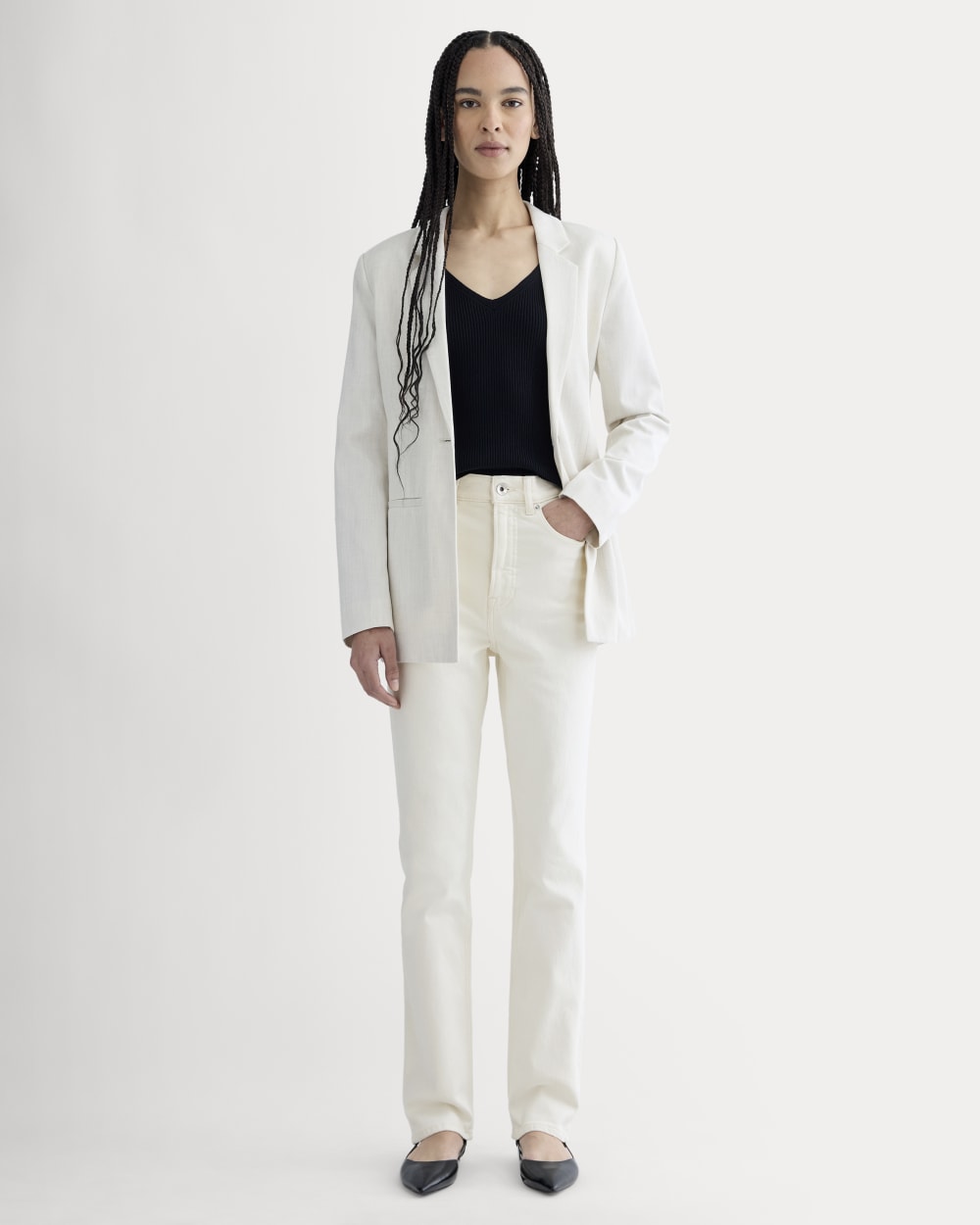 The Way-High® Slim Jean in Calico Ecru — front view