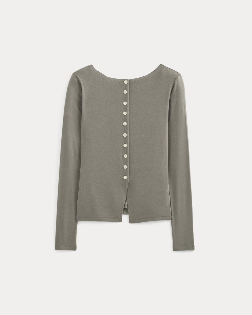 Button-Up Top in Butterluxe in Taupe — alternate view