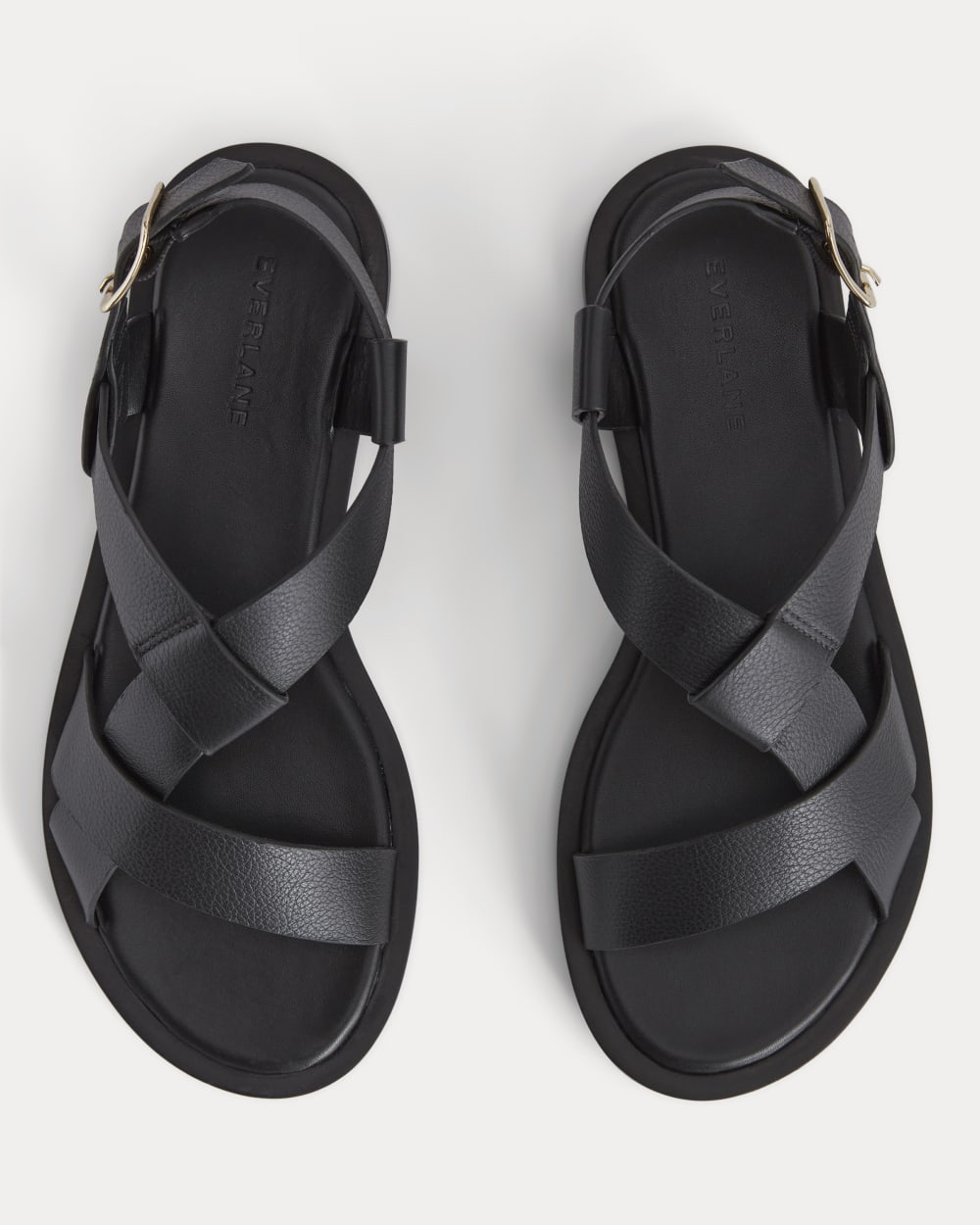The City Strap Sandal in Black — alternate view