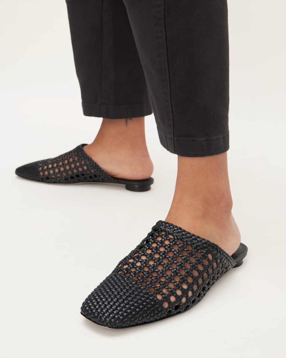 The Day Mule in Black Woven — alternate view