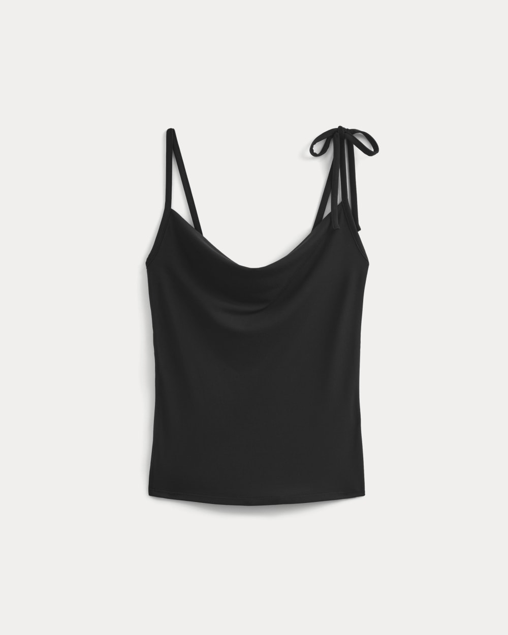 Tie-Shoulder Tank in Black — alternate view