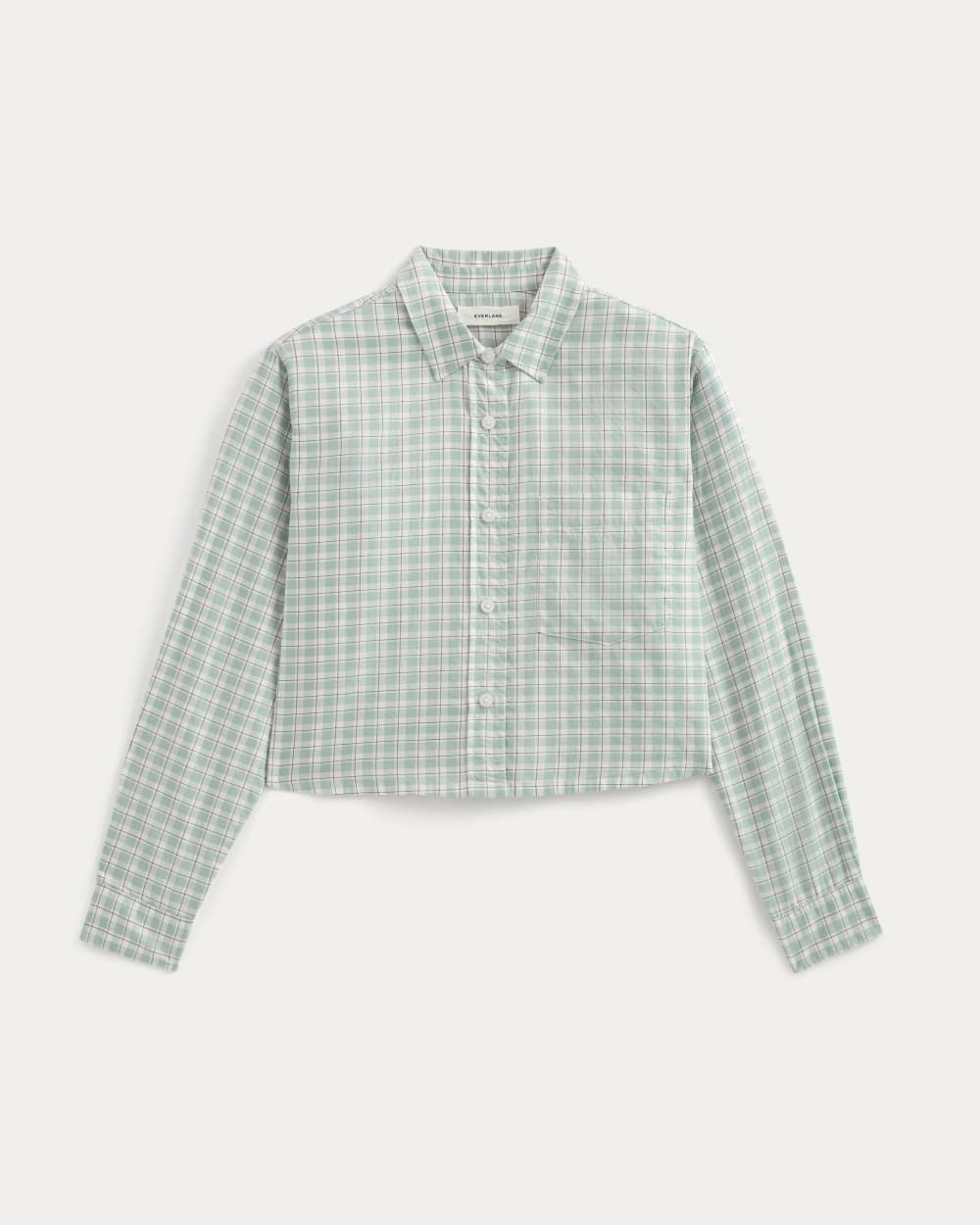 The Way-Short Shirt in Silky Cotton in Gray Mist — alternate view