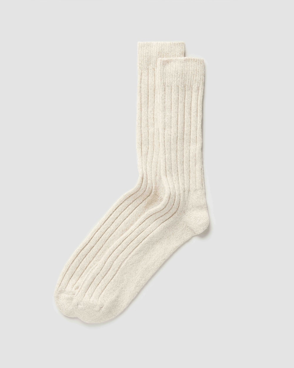 Bodil Chunky Socks in Ivory — front view