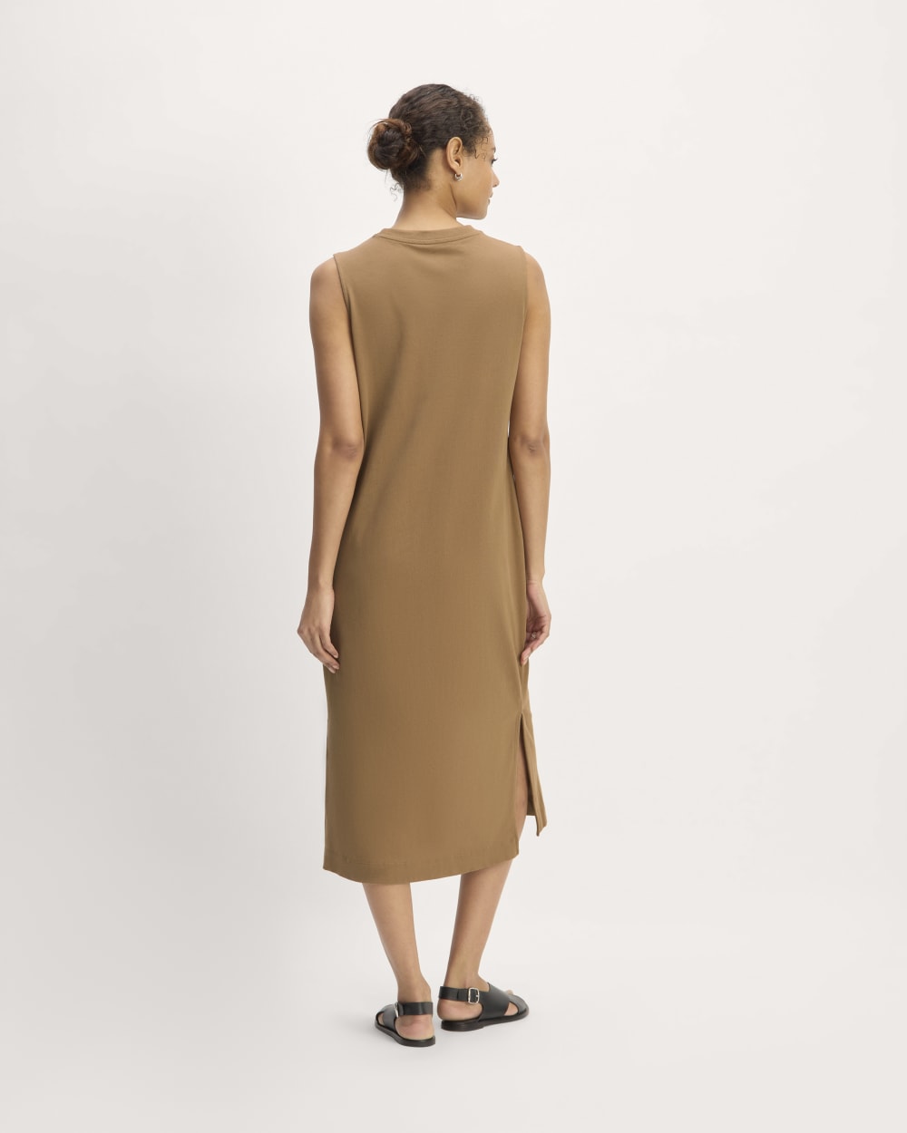 The Weekend Tank Dress in Toasted Coconut — detail view