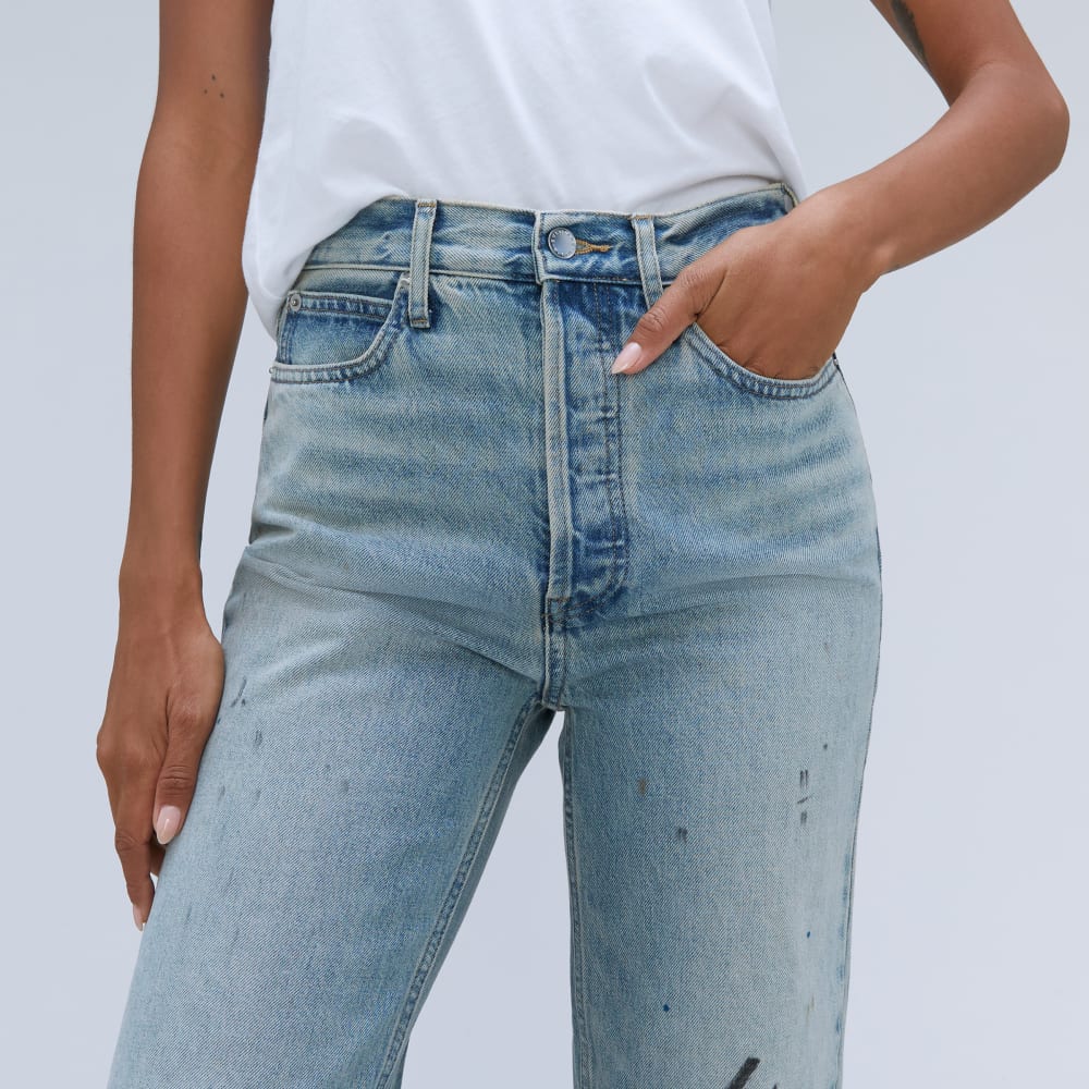 The Rigid Way-High® Jean in Paint Splatter — detail view