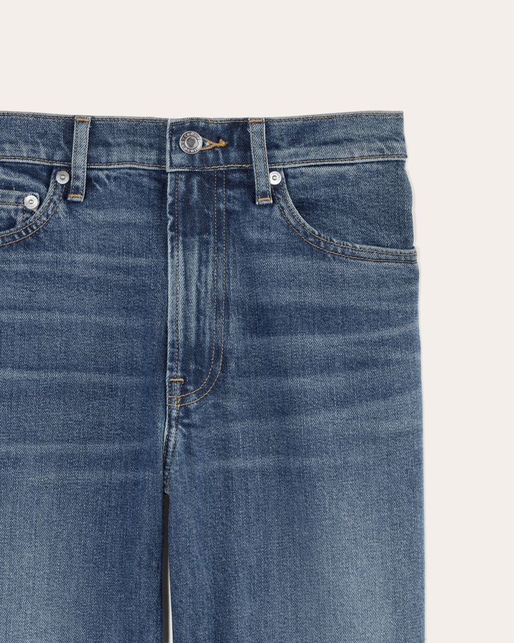 The Cheeky Straight Jean in Vintage Mid — detail view