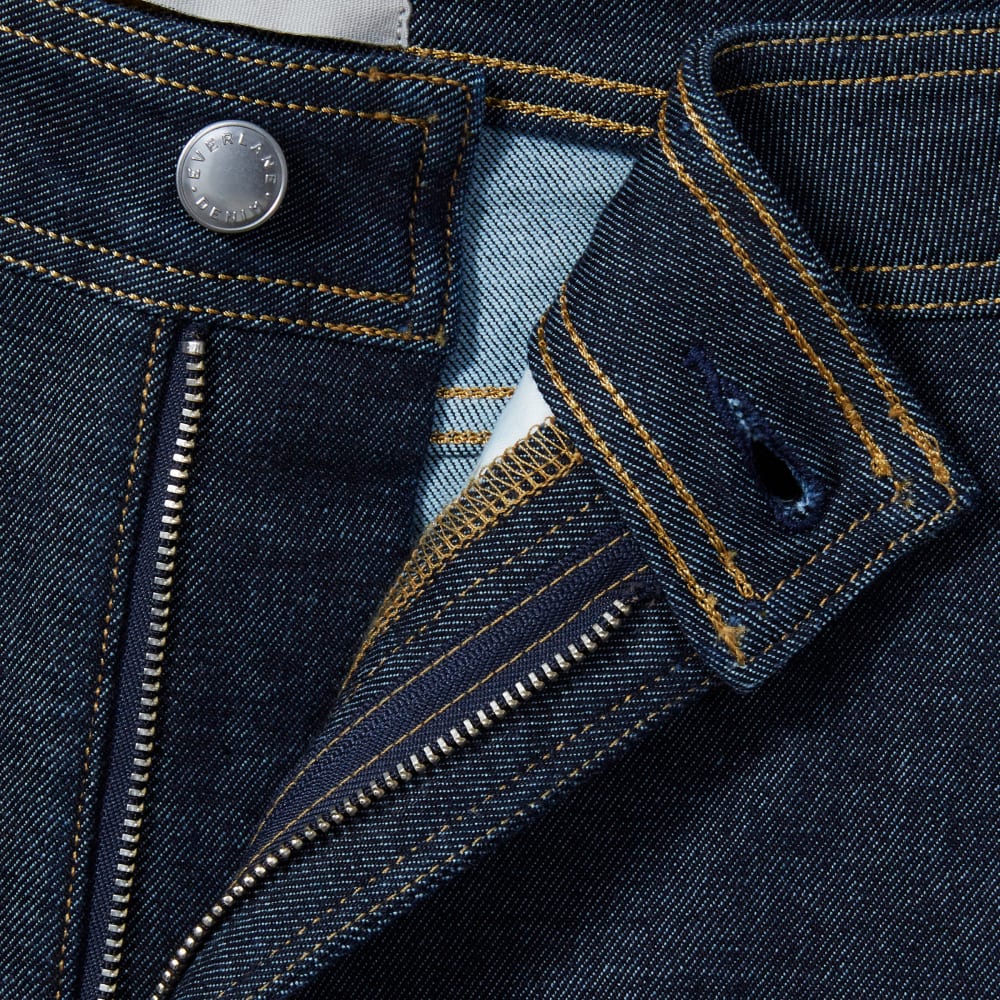 The Way-High® Clean Front Skinny Jean in Dark Indigo — detail view