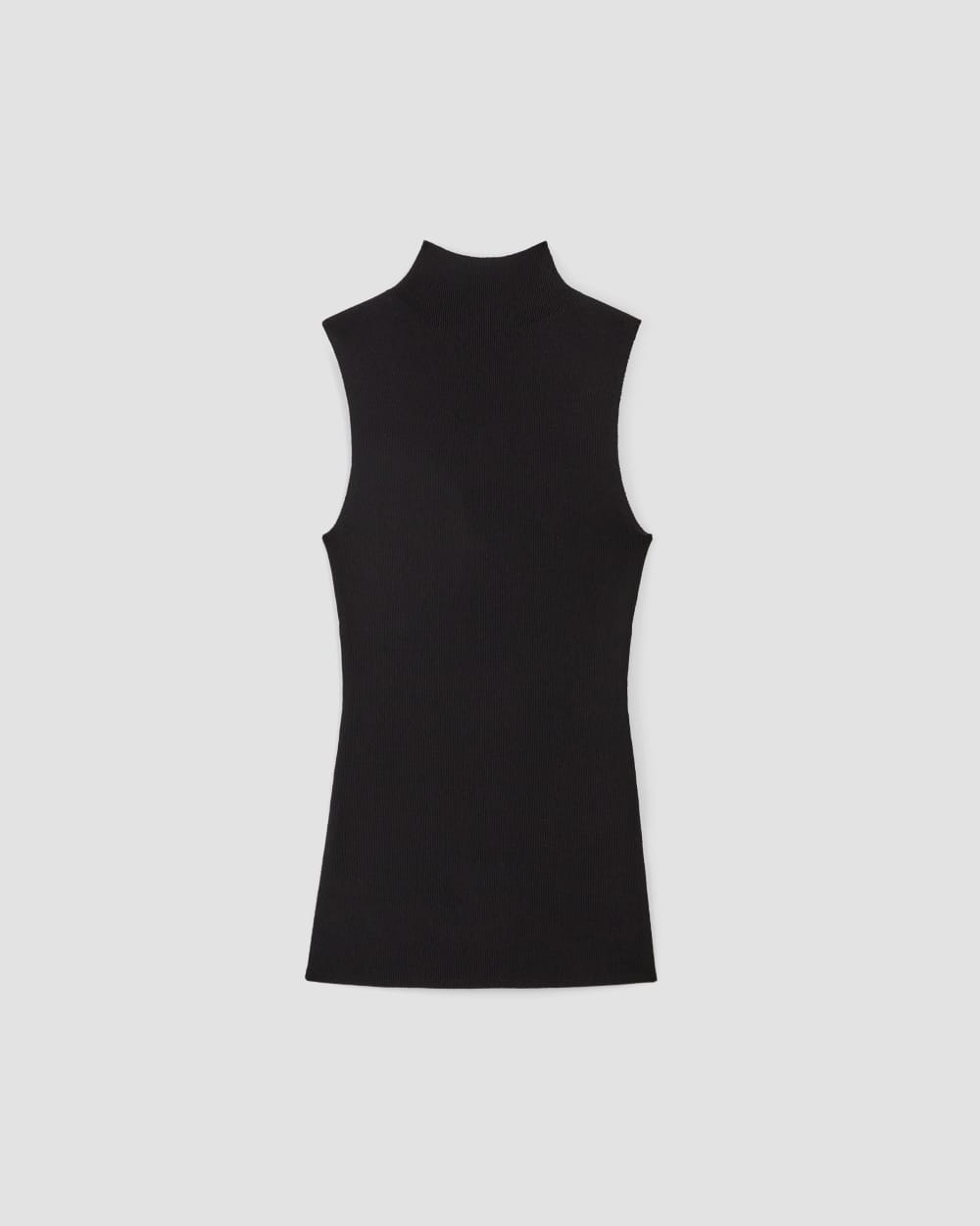 The Viscose Mock Neck Top in Black — alternate view