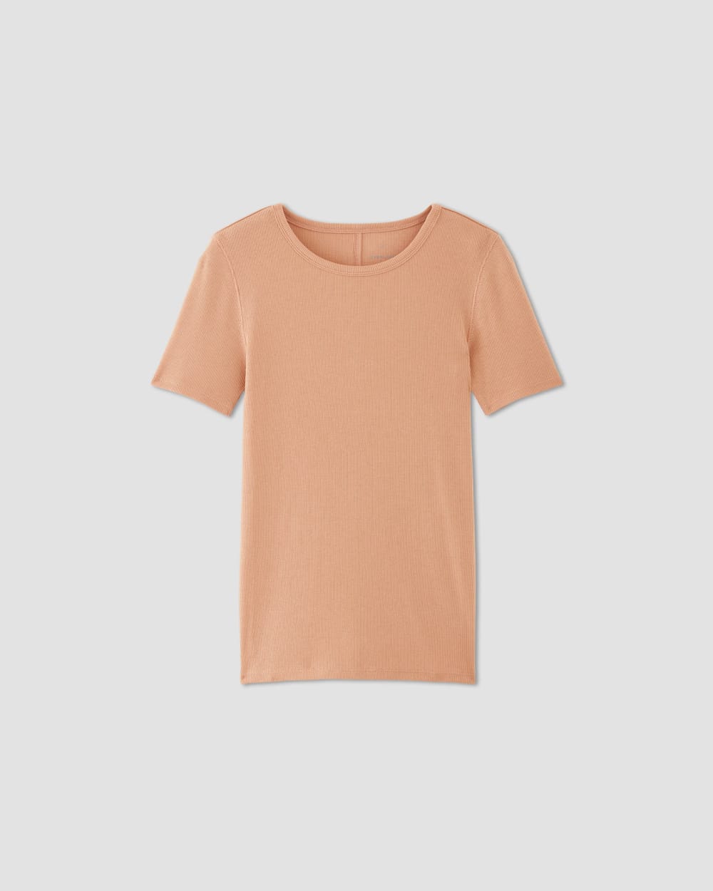 The Luxe Rib Crew in Blush Pink — alternate view