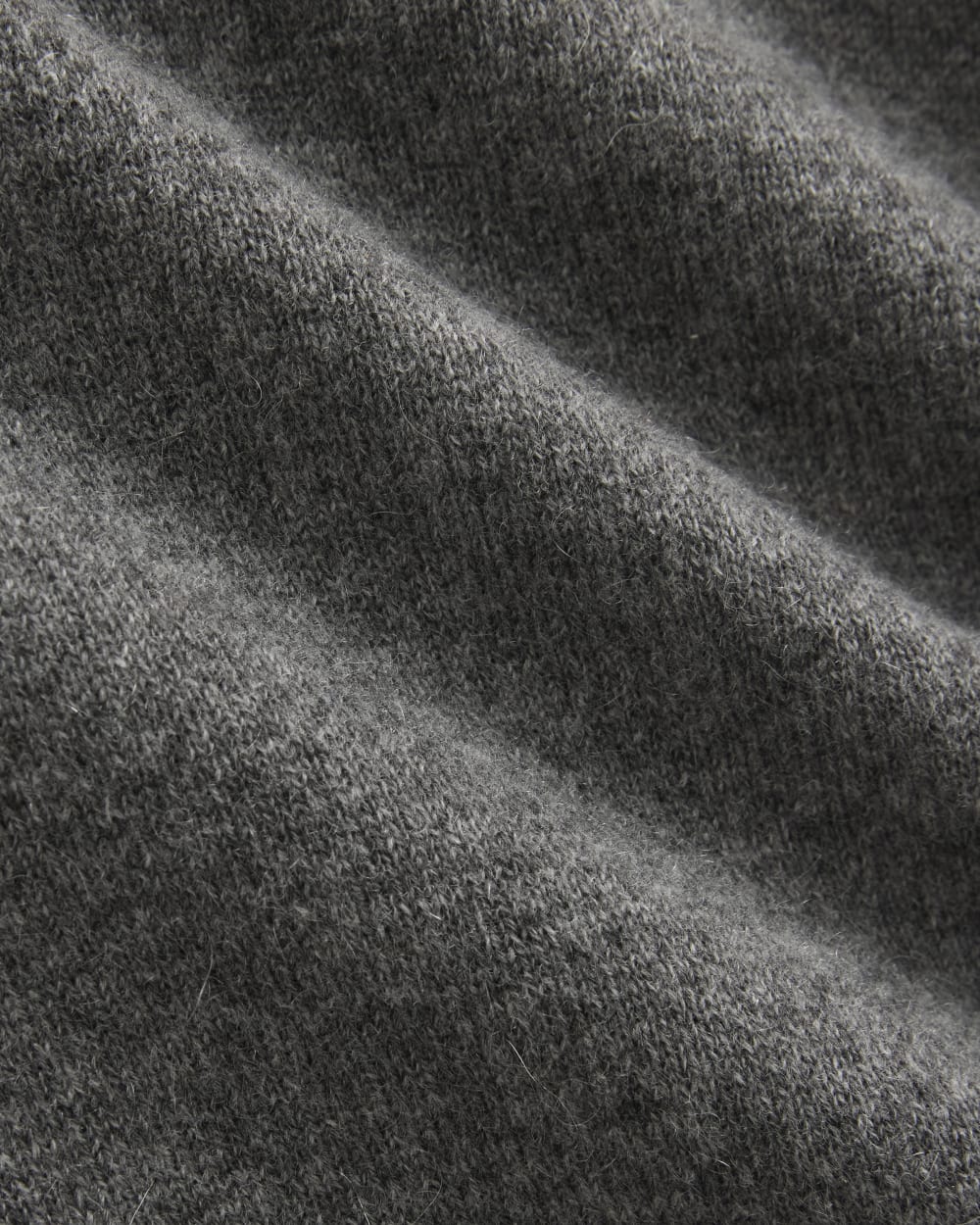 Cashmere Slim Crew Sweater in Heather Charcoal — detail view
