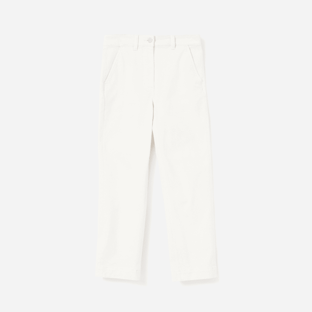 The Straight-Leg Pant in Bone — front view