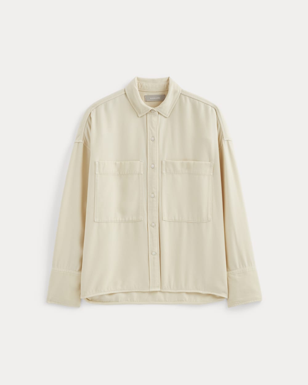 The Boxy Overshirt in Buttersoft in Parchment — alternate view