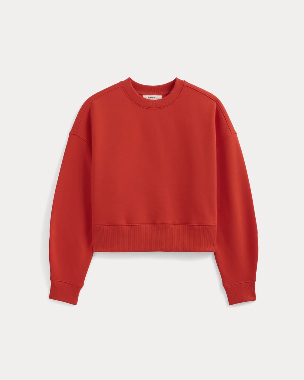 Luxe Fleece Sweatshirt in Fiery Red — alternate view
