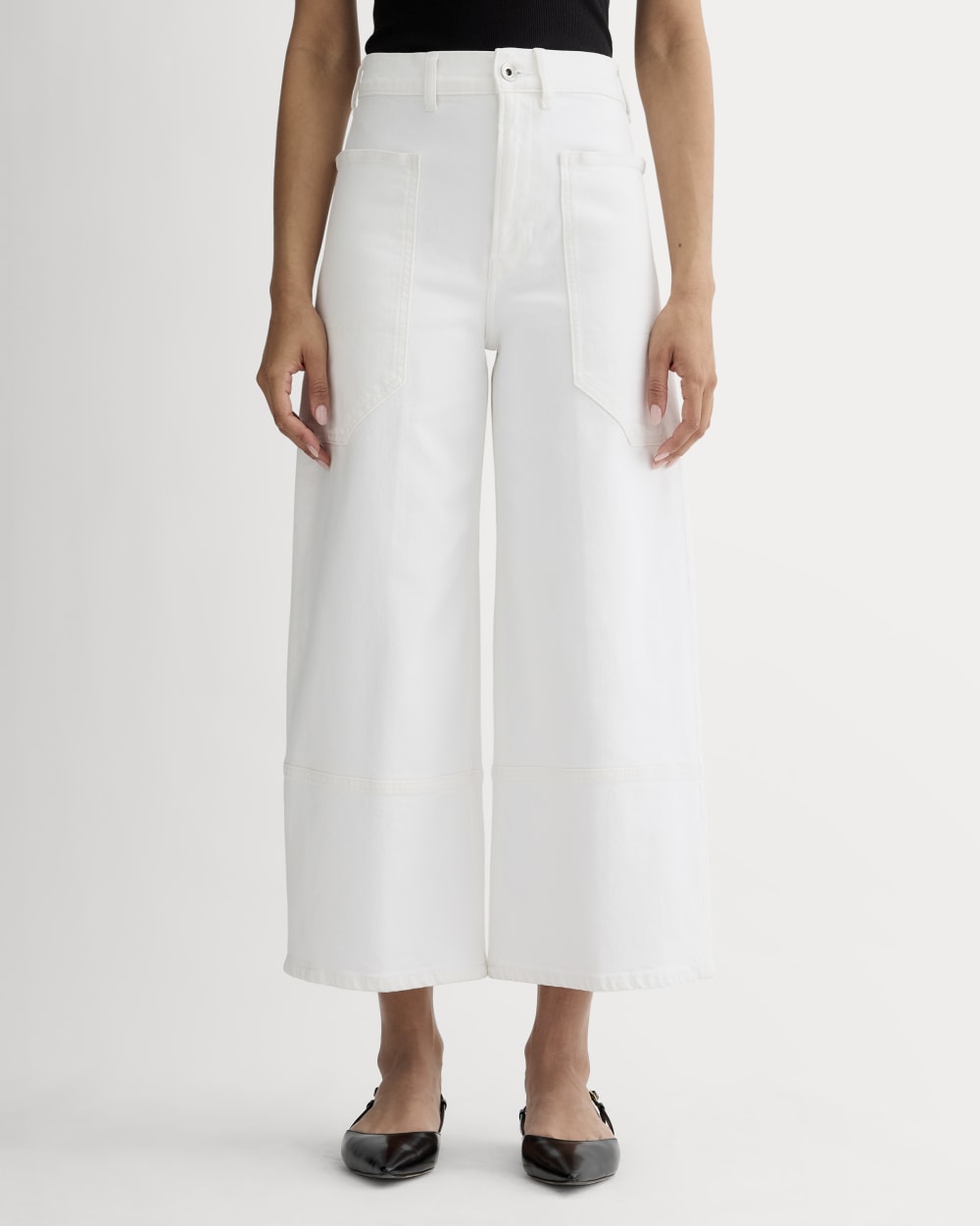 The Way-High® Gardener Cropped Jean in Ecru — detail view