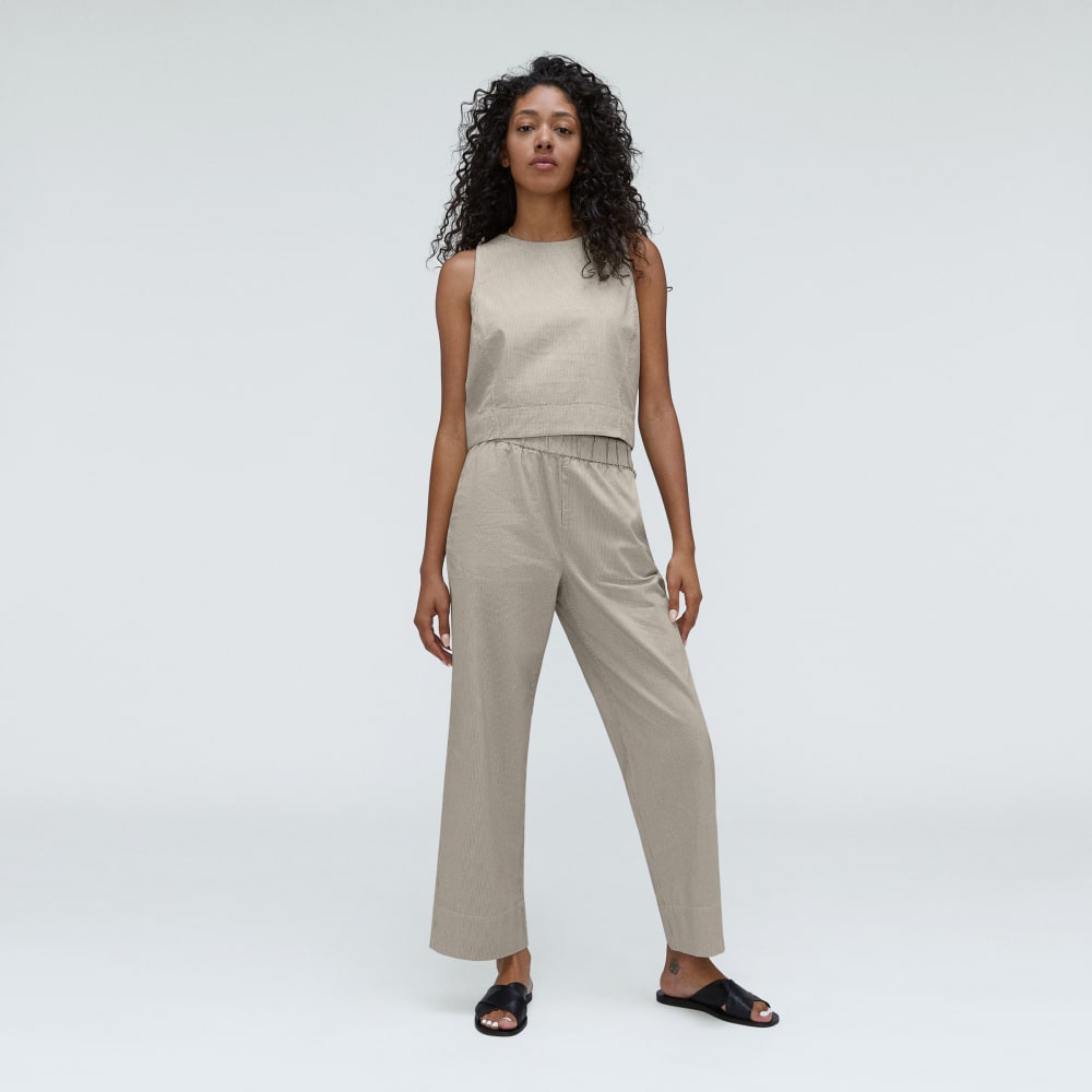 The Easy Shell Top in Beech / Canvas Tan — detail view