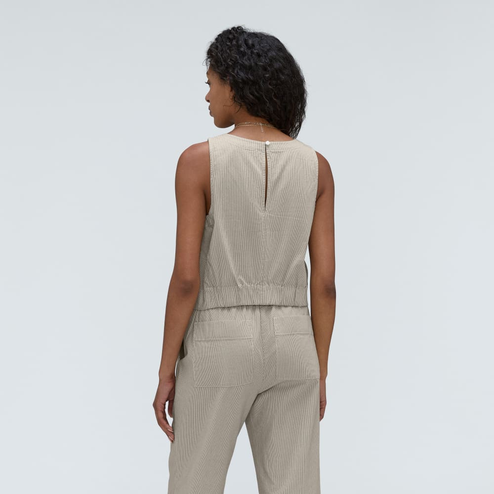 The Easy Shell Top in Beech / Canvas Tan — detail view