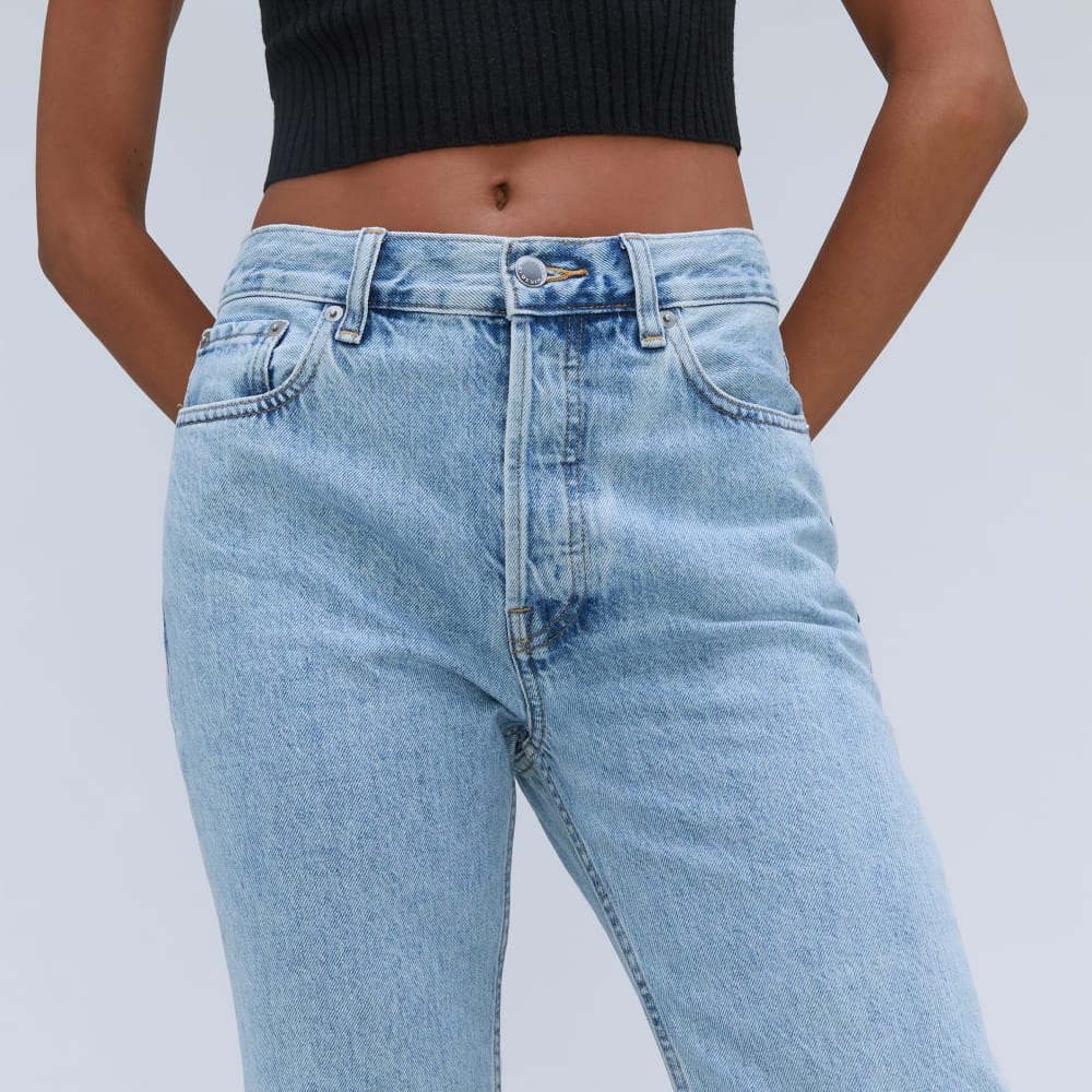 The Rigid Slouch Jean in Vintage Sky Blue — detail view