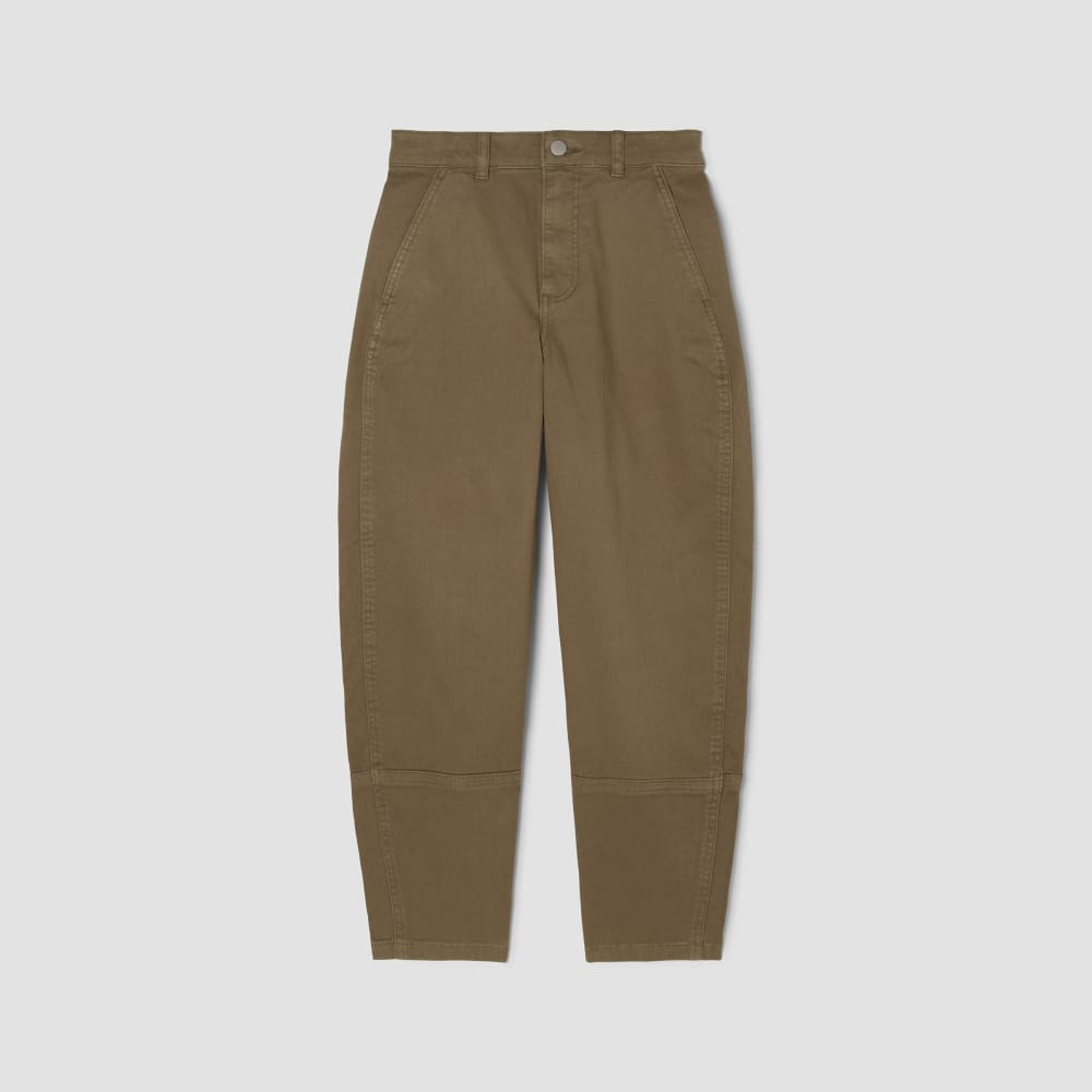 The Utility Barrel Pant in Dark Moss — alternate view