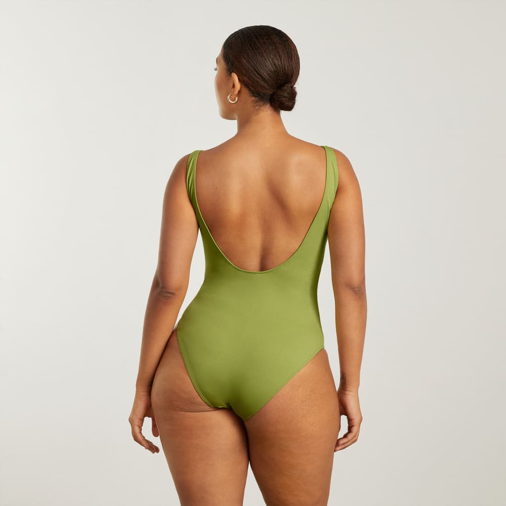 The Square-Neck One-Piece in Pepper — alternate view