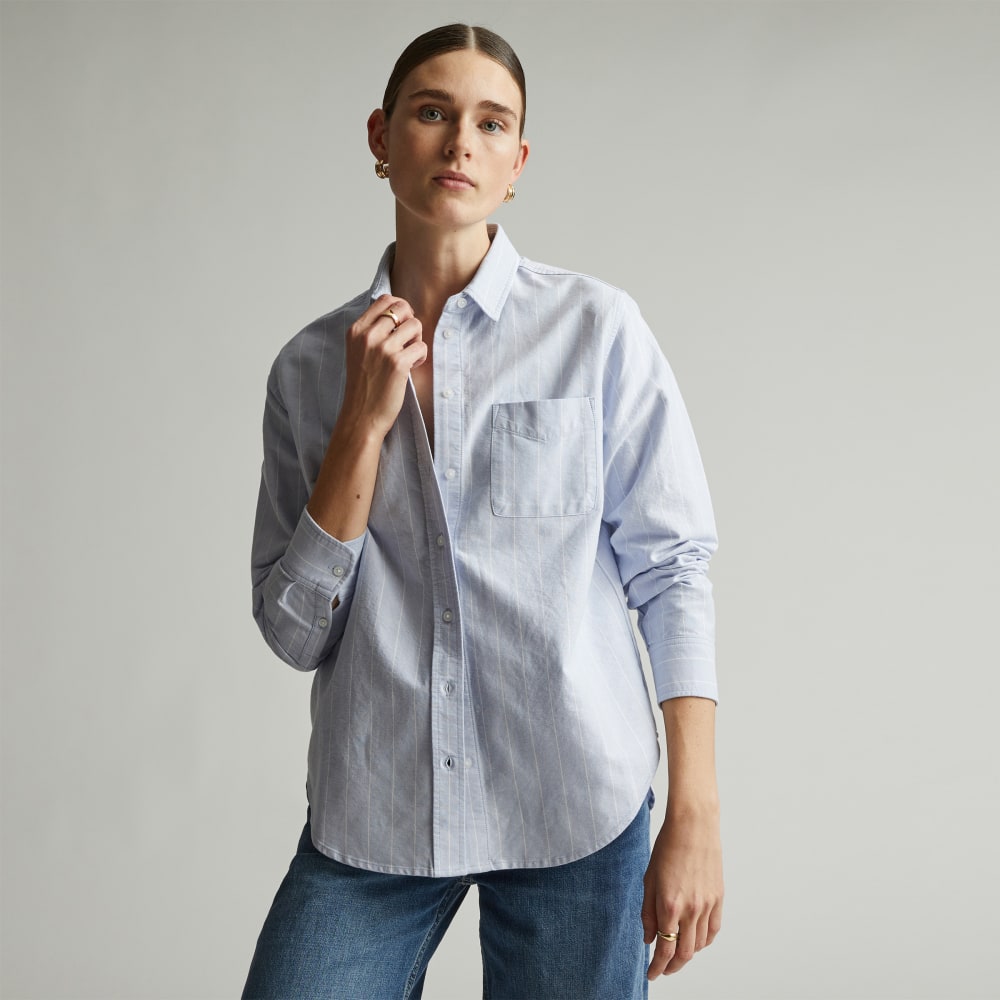 The Must-Have Oxford Shirt in Periwinkle / White — front view