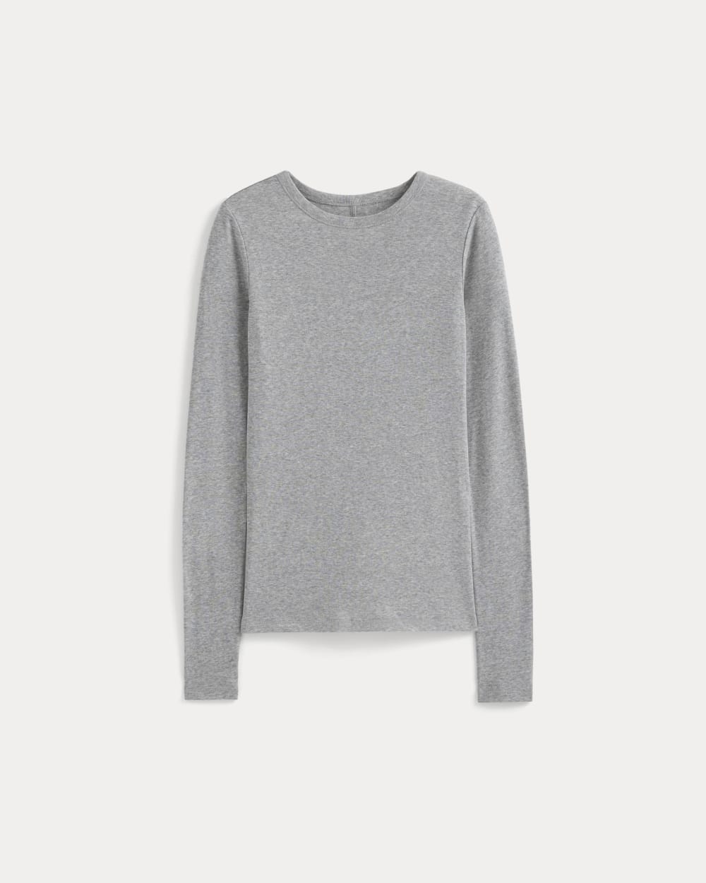 Tissue Long-Sleeve Crew in Heathered Grey — alternate view
