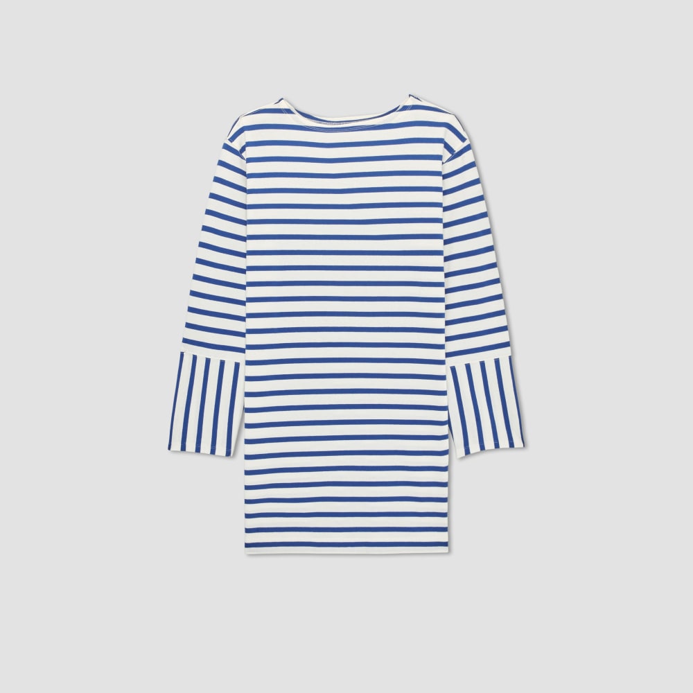 The Mariner Dress in Canvas Tan / Mazarine Blue — alternate view