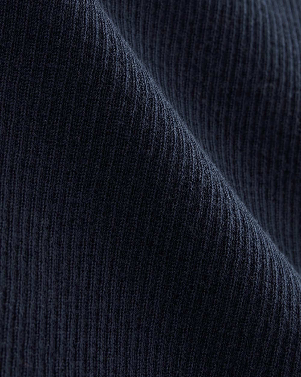 The Sweater Tee in Ultrasoft Merino in Navy — detail view