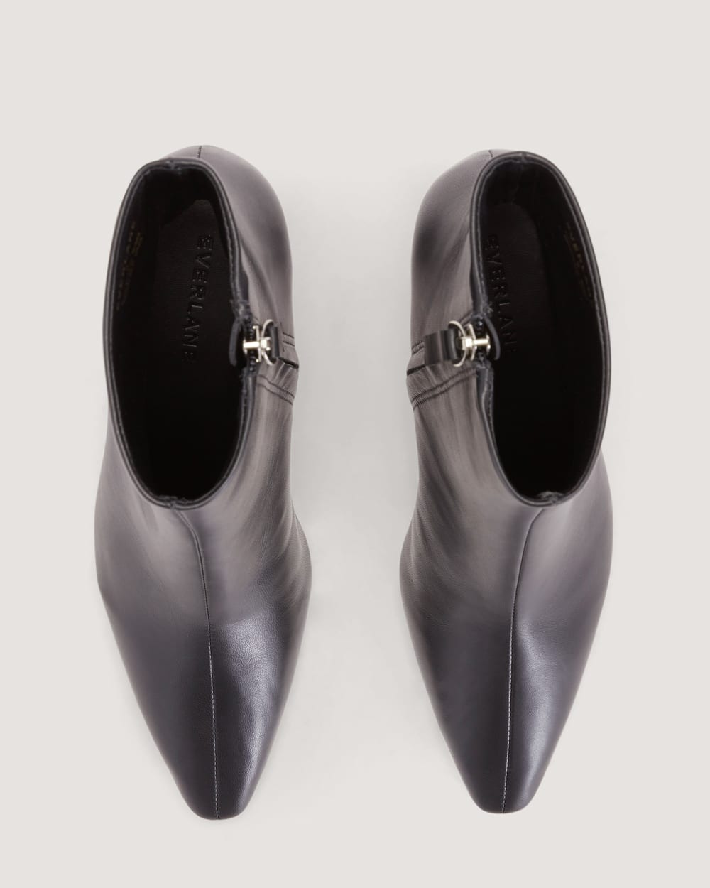 The Short Banana Boot in Black — detail view