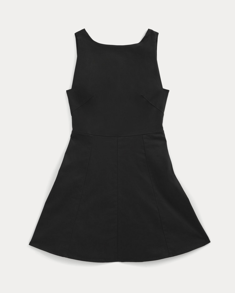 Seamed Open-Back Mini Dress in Black — alternate view