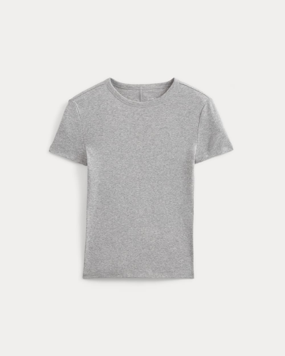 Tissue Short-Sleeve Crew in Heathered Grey — alternate view