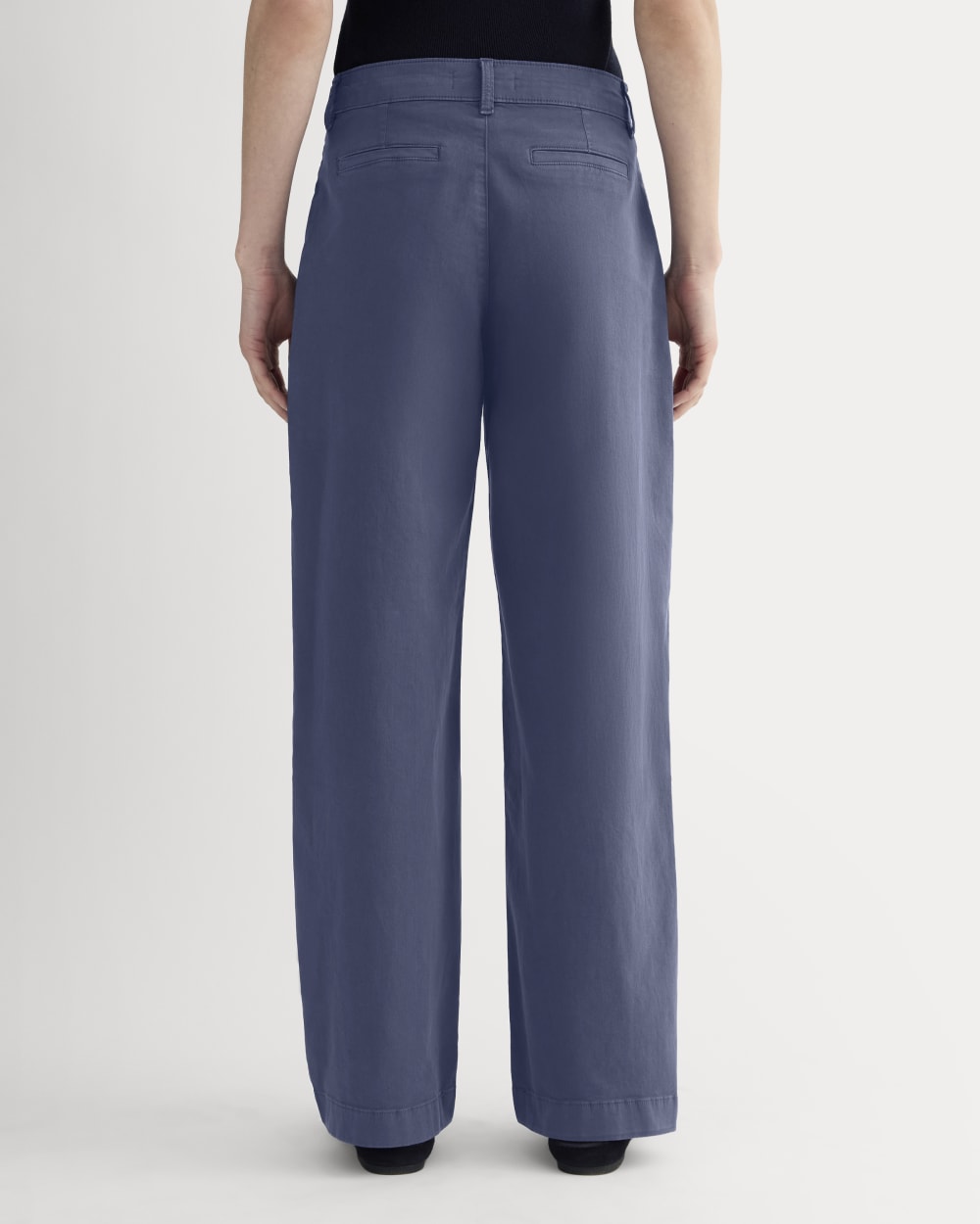 The Wide-Leg Chino in Deep Cobalt — detail view