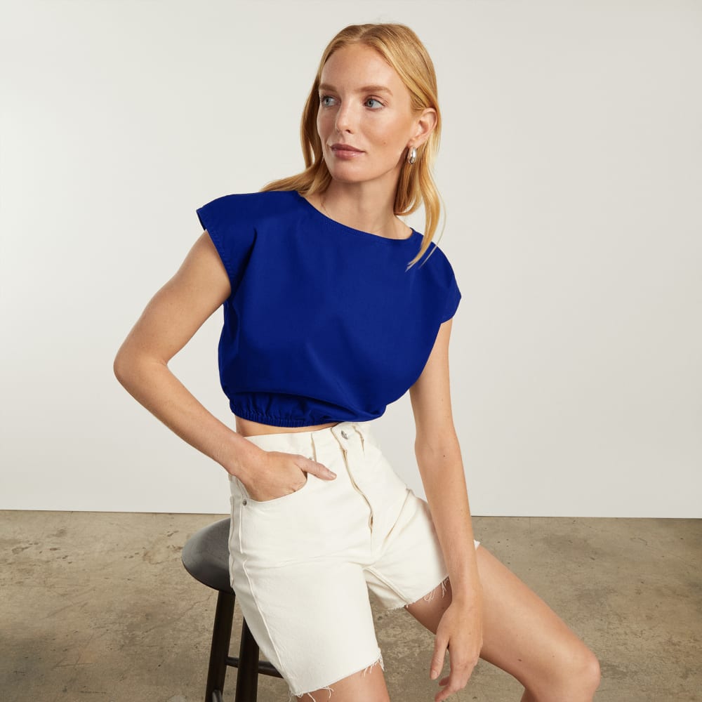 The Bubble Top in Cobalt — detail view