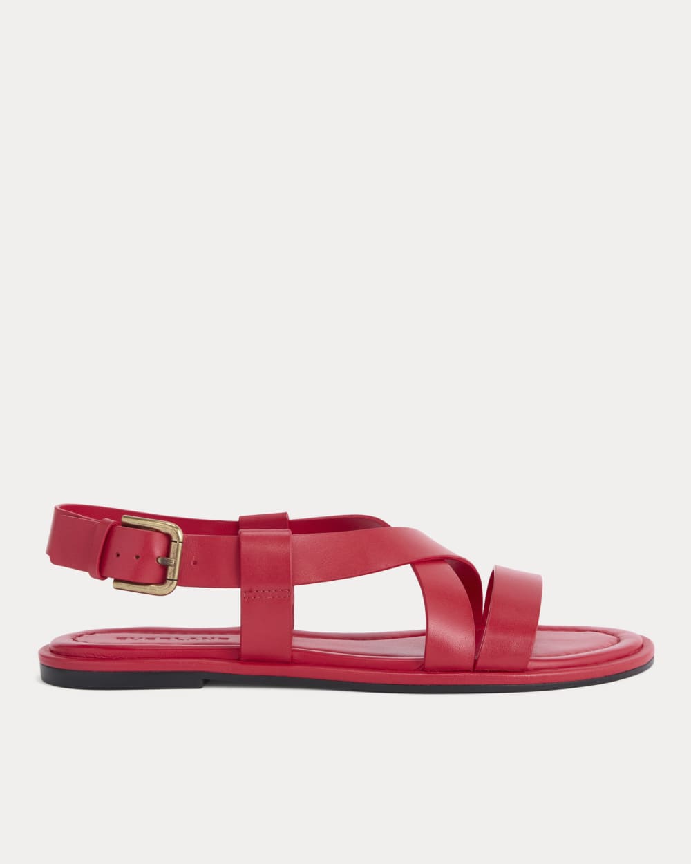 Vacation Sandal in Classic Red Leather — front view