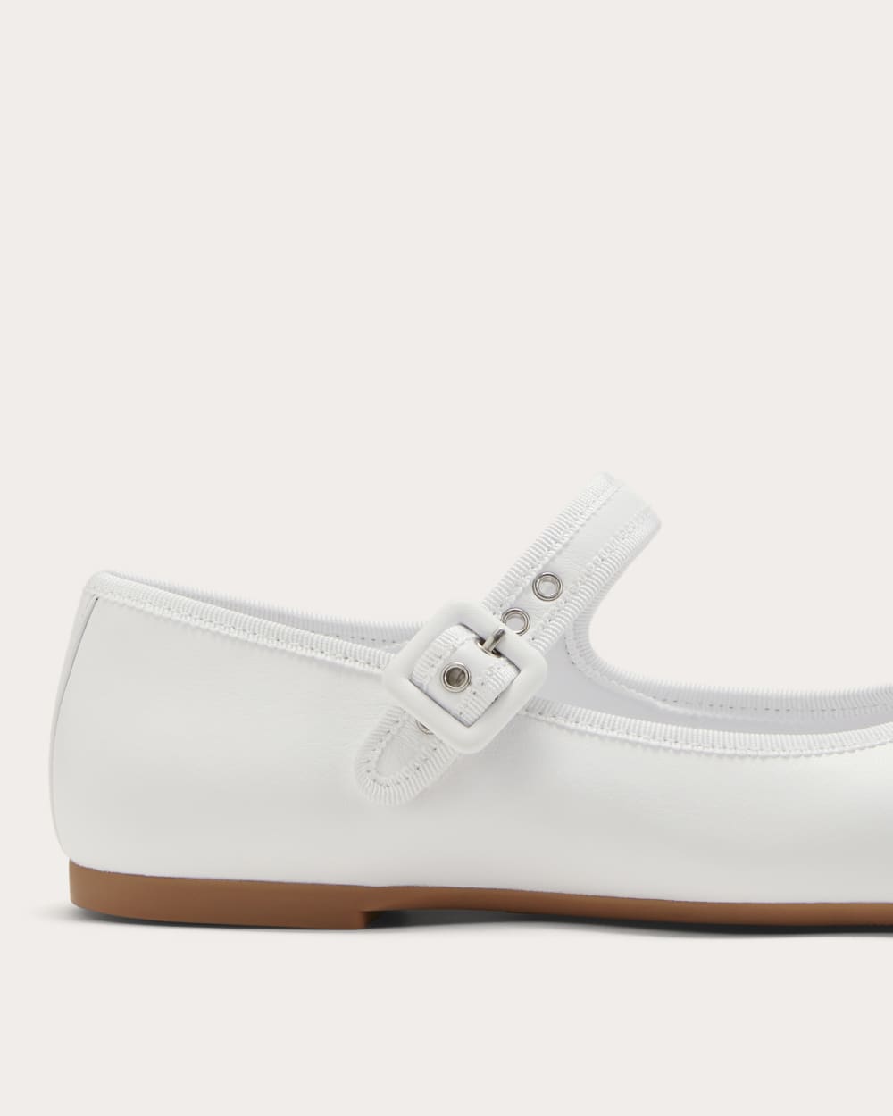 The Day Buckle Mary Jane in White — detail view