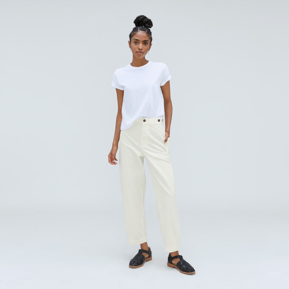 The Fatigue Barrel Pant in Canvas — detail view