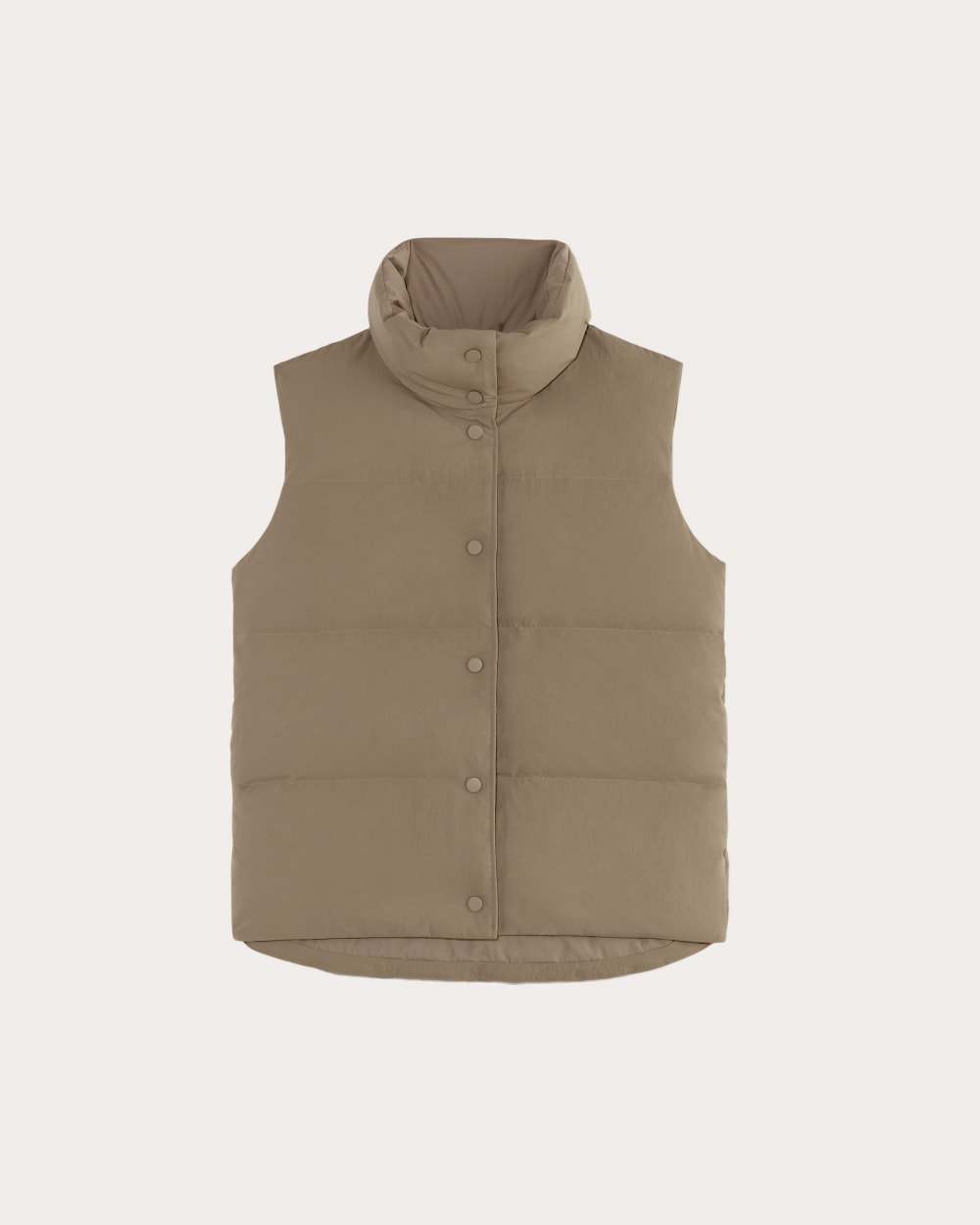 The Puffer Vest in Taupe Grey — alternate view