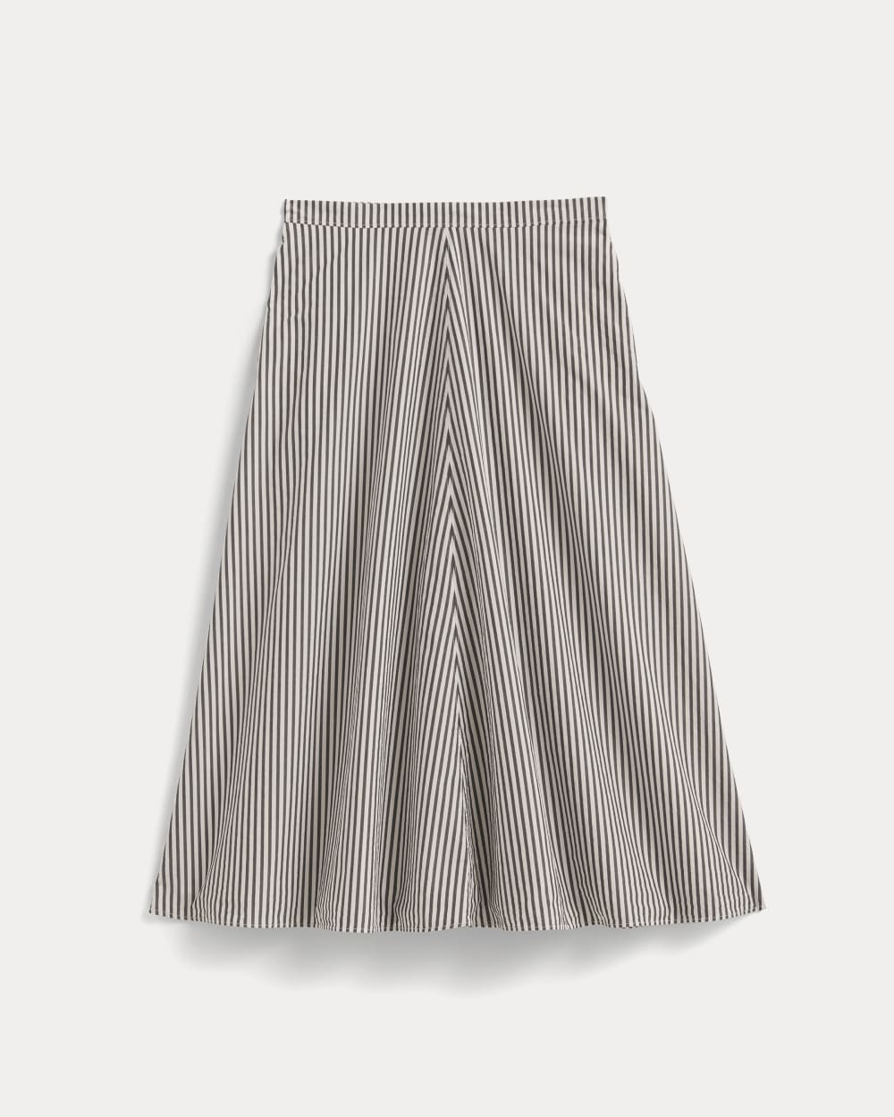 The Midi Skirt in Ultrasoft Cotton in Optic White / Black — alternate view