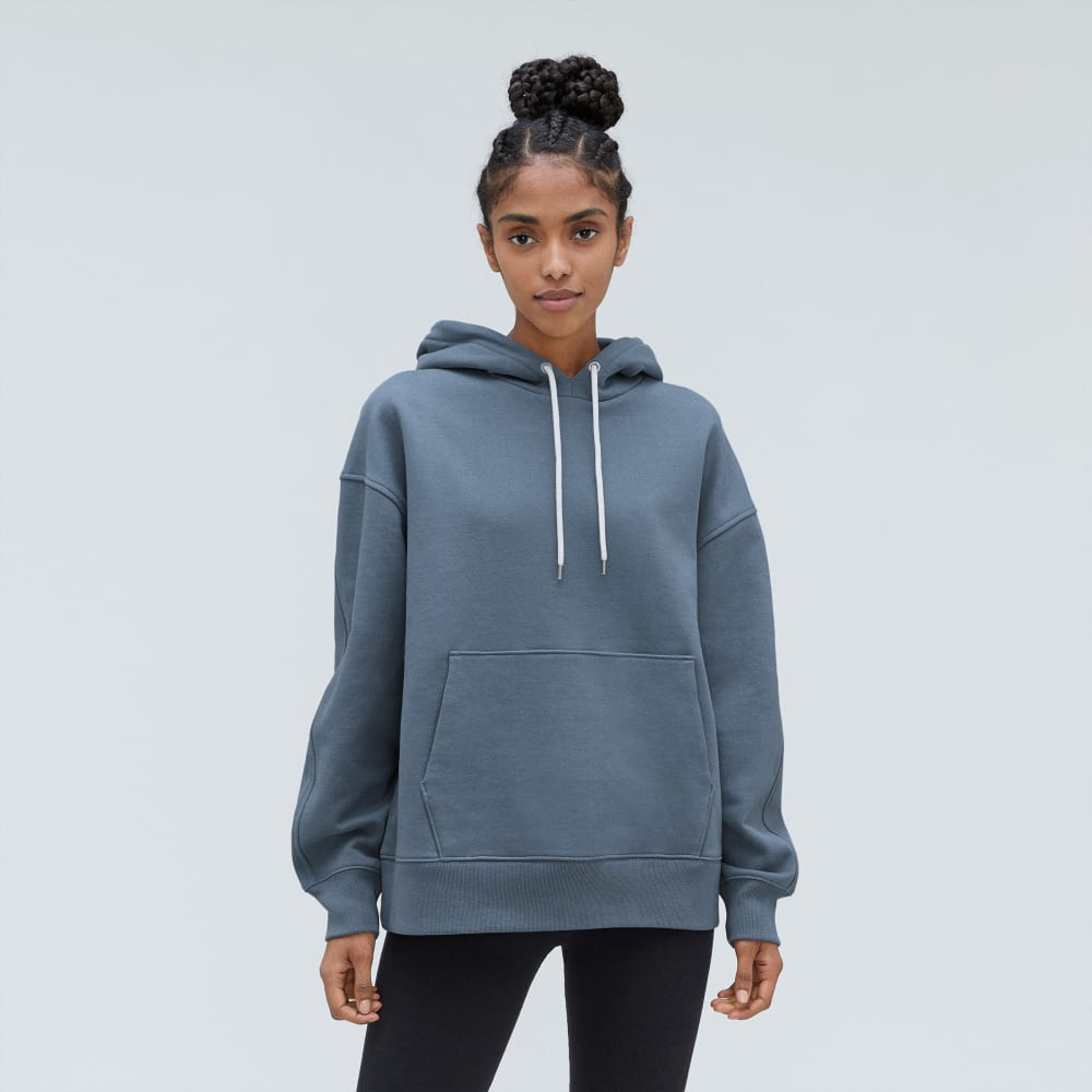 The Track Organic Cotton Popover in Faded Blue — alternate view