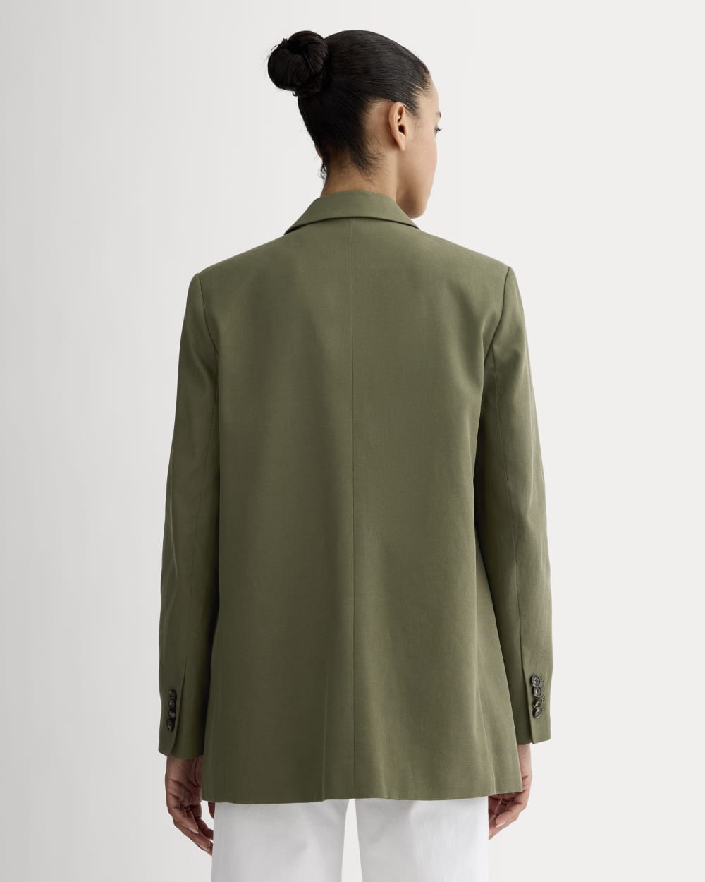 The Oversized Blazer in Buttersmooth in Kalamata — detail view